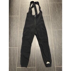 Hot Chillies Base Layer Snow Bib Overalls Sz S Vintage Black Stretch Compression